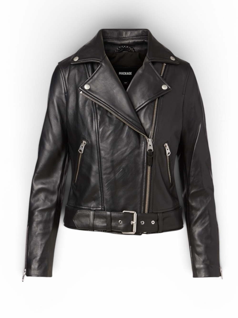 Mackage Black Kylie Leather Moto Jacket NWT